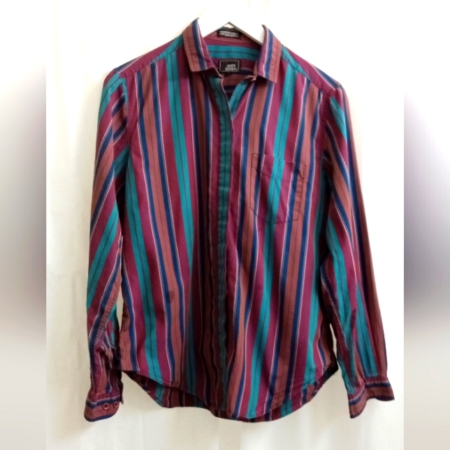John Henry Vintage Striped Button Down Shirt Sz 15